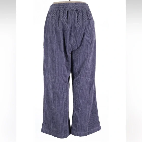 NWOT Lucy & Yak Norris Wide Leg Cotton Corduroy Purple Trousers - Picture 3 of 15